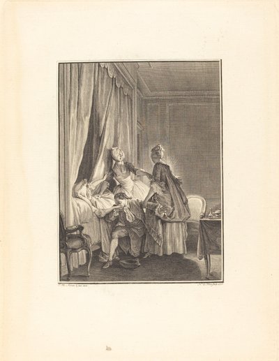 Die Impfung der Liebe von Noël Le Mire after Jean Michel Moreau