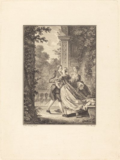 Ohne dieses Geheimnis zu verstehen von Noël Le Mire after Jean Michel Moreau