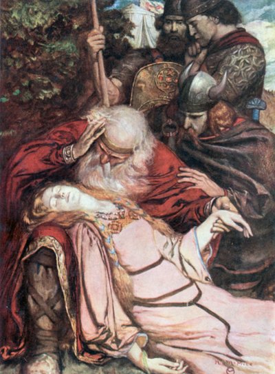 Lear, "Cordelia, Cordelia". König Lear – Akt V, Szene 3 von Norman Mills (after) Price