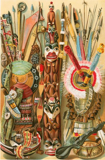 Kultur der amerikanischen Mongoloiden: Indianische Waffen und Designs von North American