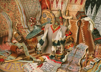 Indonesische Kultur: Stoffe und Waffen der Malaien von North American