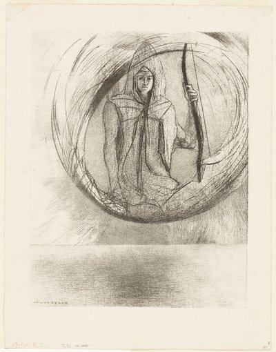 Und darüber hinaus, das Astrale Idol, die Apotheose, Platte 2 von 6 von Odilon Redon