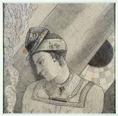 Büste einer Frau, den Kopf nach links geneigt von Odilon Redon