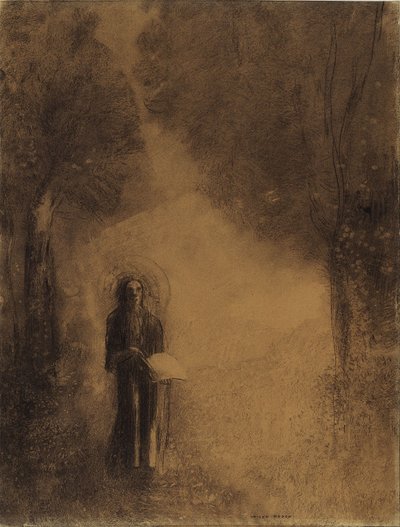 Der Spaziergänger, Studie für "Buddha, der geht" von Odilon Redon