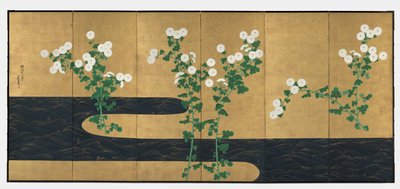 Chrysanthemen an einem Bach von Ogata Korin