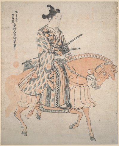 Edelmann auf einem Pferd von Okumura Masanobu