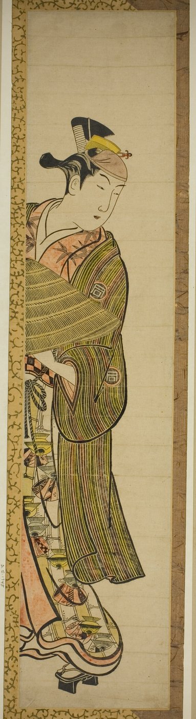 Der Schauspieler Sanogawa Ichimatsu I in einer unbekannten Rolle von Okumura Masanobu