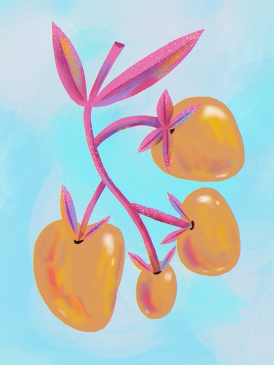 Lebendige botanische Früchte von Olga Skomorokhova