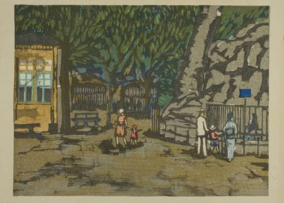 Ueno Zoo, aus der Serie "Erinnerungen an Tokio" von Onchi Kôshirô