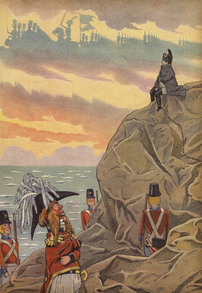 Napoleon auf St. Helena, bewacht von den Briten von Onfray de Breville Job
