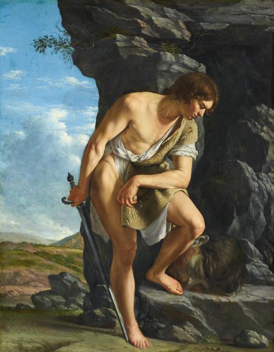 David mit dem Haupt Goliaths von Orazio Gentileschi