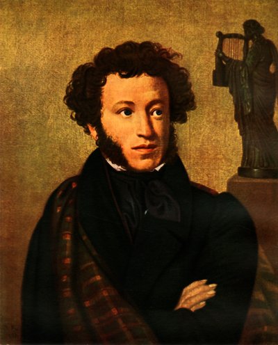 Porträt von Alexandr Sergejewitsch Puschkin, 1827, 1965 von Orest Adamovich Kiprensky