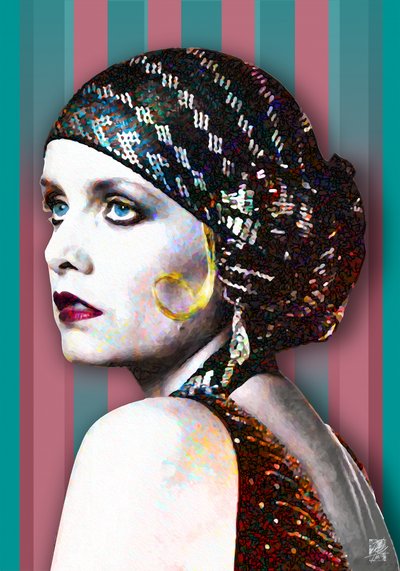Elegante Turbanfrau von Osvaldo Russo