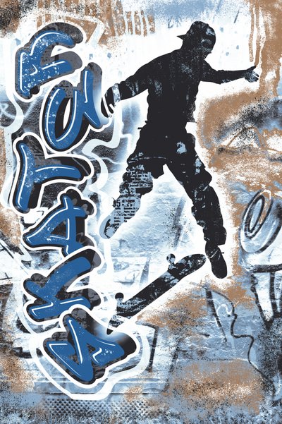 Skater Graffiti Sprung von Osvaldo Russo