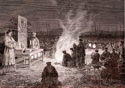 Beerdigungszeremonie in Sou-Tcheou, China, 1874 von Oswaldo Tofani
