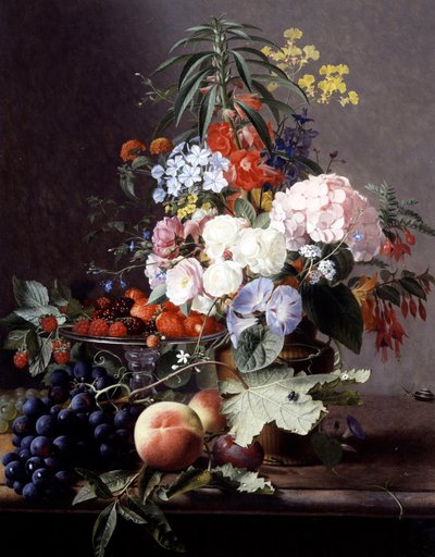 Stillleben mit Früchten und Blumen von Otto Didrik Ottesen