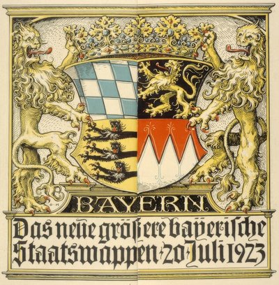 Das neue größere bayerische Staatswappen, 20. Juli 1923 von Otto Hupp