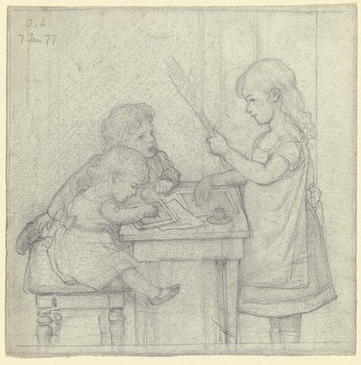 Gespielte Schulszene von Otto Scholderer
