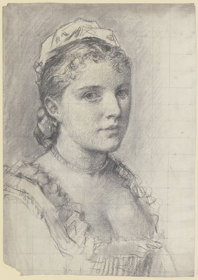 Bildnis einer jungen Frau nach rechts von Otto Scholderer