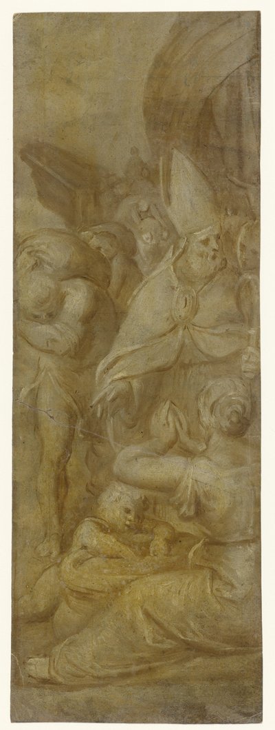 Der heilige Nikolaus rettet die Stadt Myra vor der Hungersnot von Otto van Veen