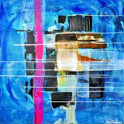 Abstrakte Blaue Linien von Owe Emfestav
