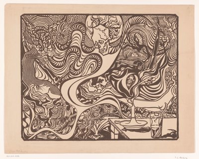 Ohne Titel (Symbolistische halluzinatorische Szene) von P.C. Hamburg (possibly)