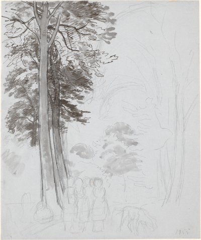 Studie zu "Buchenwald im Mai" von P.C. Skovgaard