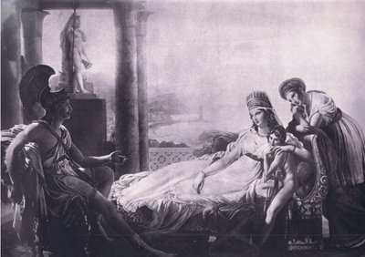 Aeneas erzählt Dido die Unglücke von Troja, aus MacMillan Schulpostern, ca. 1950-60er Jahre von P. N. Guerin