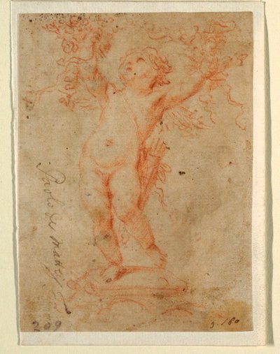 Amor hebt Blumensträuße mit beiden Armen, 1710–28 von Paolo de Mattheis