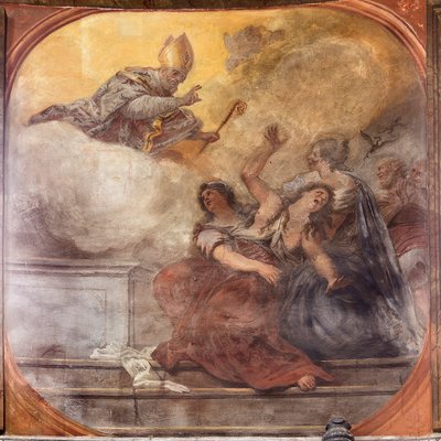 Fresken, die das Leben des Heiligen Cataldo darstellen von Paolo di Matteis