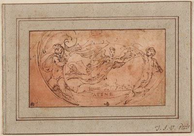 Studie für die Figur des Sieges auf dem Brustschmuck der Pallas Athena von Parmigianino