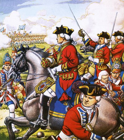 Britische Life Guards gegen die Franzosen von Pat (1907-95) Nicolle