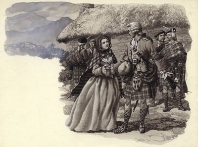 Prinz Charles Stuart, der junge Prätendent, und Flora Macdonald von Pat (1907-95) Nicolle