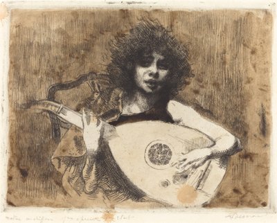 Die Lautenspielerin, 1922 von Paul Albert Besnard