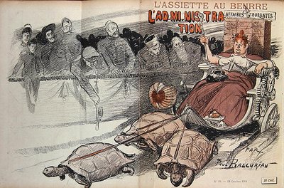 Karikatur der französischen Verwaltung, aus 