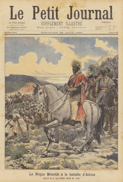 Der Negus Menelik in der Schlacht von Adwa von Paul Buffet
