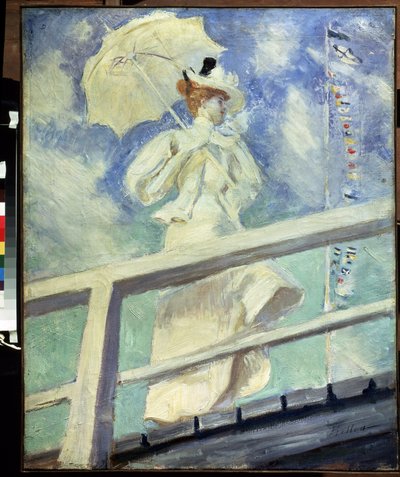 Frau in Weiß von Paul Cesar Helleu