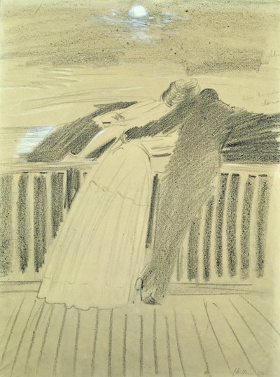 Jeanne Hugo und Jean Charcot im Hauteville House, Guernsey von Paul Cesar Helleu