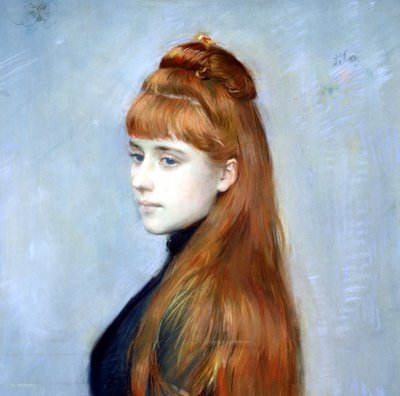 Porträt von Mademoiselle Alice Guerin (Detail) von Paul Cesar Helleu