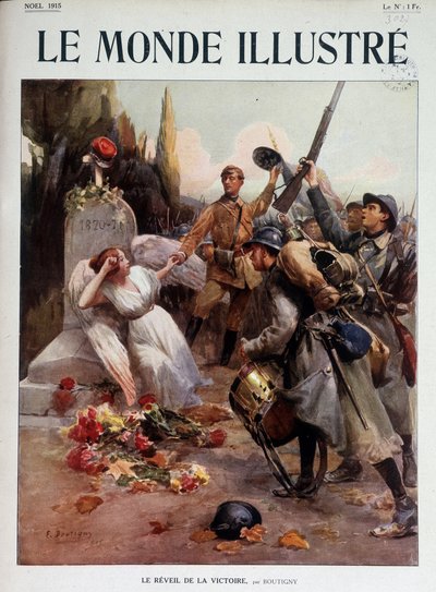 Das Wiederaufleben des Sieges, allegorisches Gemälde von Boutigny - in „Le Monde Illustré“, Weihnachten 1915 von Paul Émile Boutigny