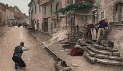 Ein Tapferer (farbige Photogravur) von Paul Émile Boutigny