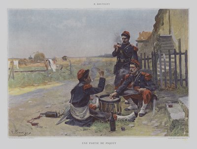 Ein Spiel Piquet von Paul Émile Boutigny