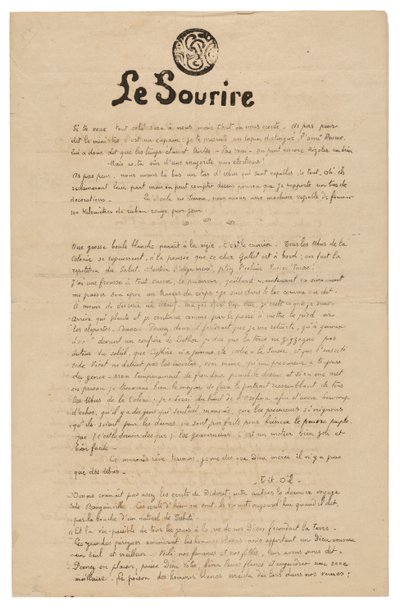 Das Lächeln: Ernsthafte Zeitschrift, Nov. 1899 von Paul Gauguin