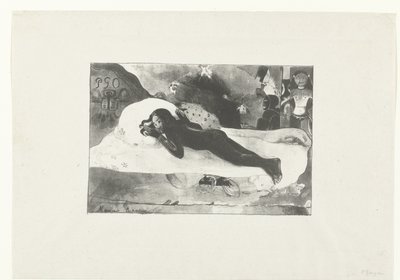 Liegendes Mädchen und Geister der Verstorbenen von Paul Gauguin