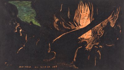 Mahna no Varua Ino Der Teufel spricht, 1894-1895 von Paul Gauguin