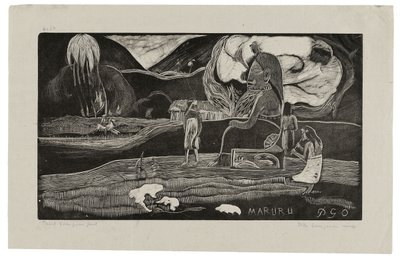 Maruru, Dankesgaben, aus Noa Noa von Paul Gauguin