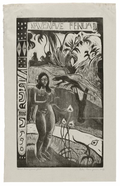 Nave nave fenua (Wundervolles Land), aus der Noa Noa Suite von Paul Gauguin