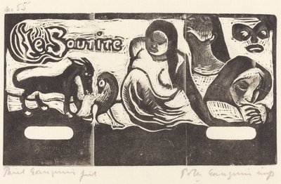 Titelseite für Le Sourire, in oder nach 1895 von Paul Gauguin