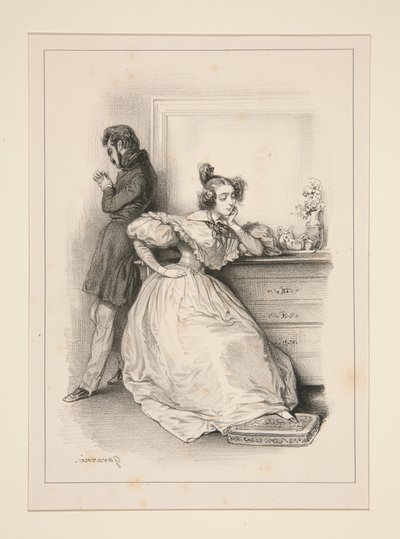 (Schmollen) von Paul Gavarni