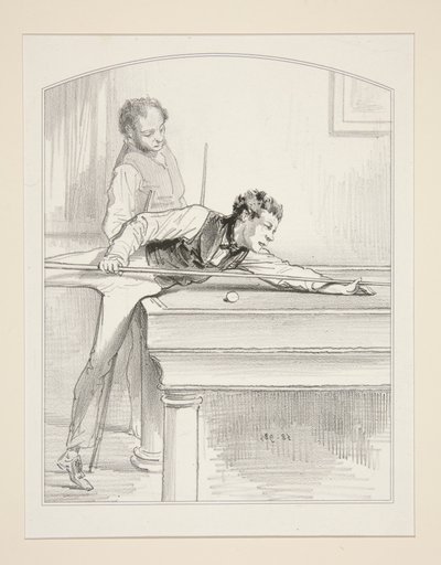 (Der Billardtisch) von Paul Gavarni